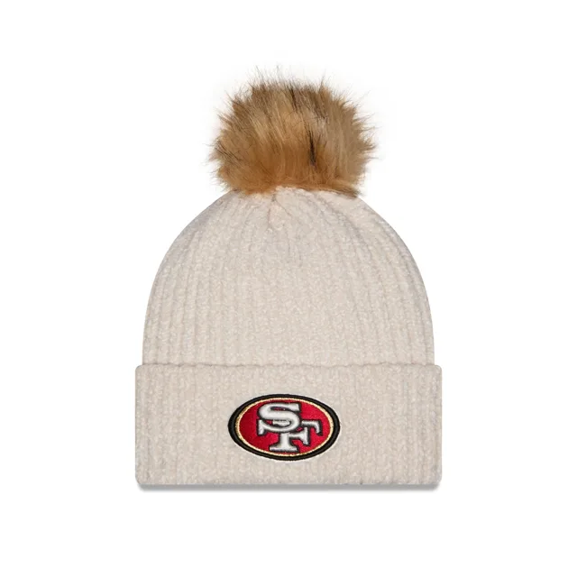 San Francisco 49ers Bonnet en tricot à pompon en lin Sandy pour femme