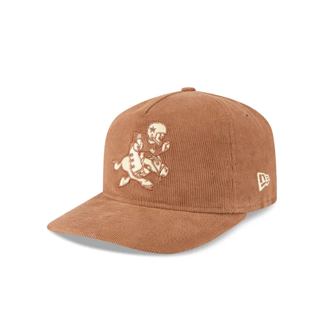 Dallas Cowboys Chapeau réglable en velours côtelé marron nostalgique 19TWENTY