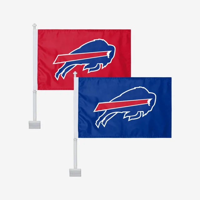 Buffalo Bills Lot de 2 drapeaux de voiture solides