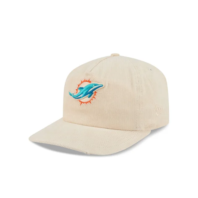 Miami Dolphins Chapeau réglable en velours côtelé chromé 19TWENTY
