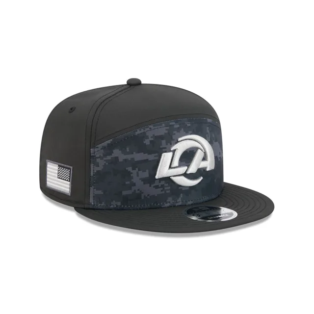 Los Angeles Rams 2026 Salut au service Panneau divisé 9FIFTY Snapback Hat