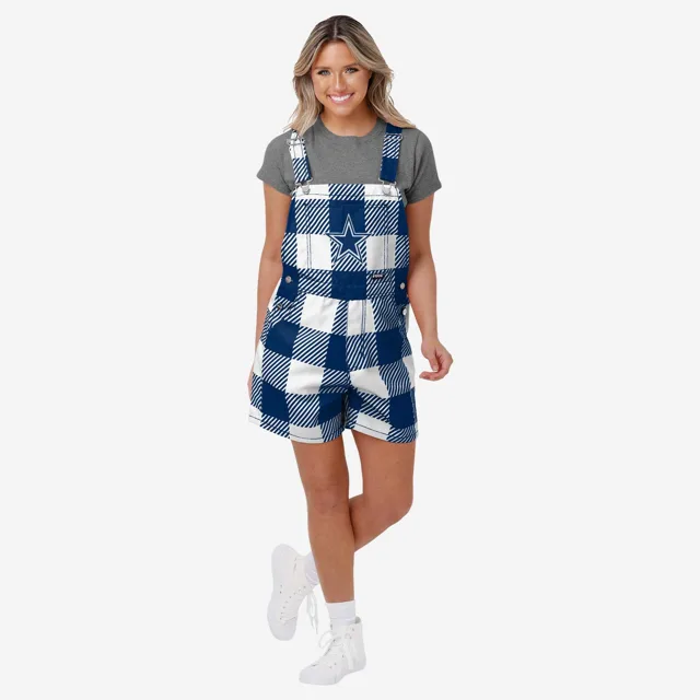 Dallas Cowboys Salopette à bretelles à carreaux pour femme