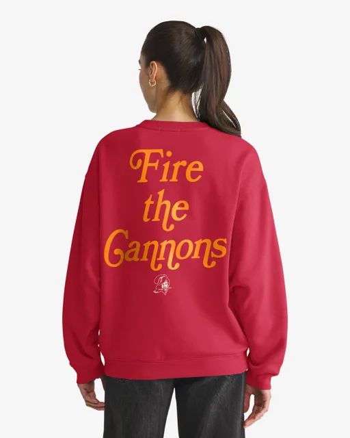 Tampa Bay Buccaneers HISTORIQUE SHOUT IT OUT '47 OVERSIZED CREW FEMME