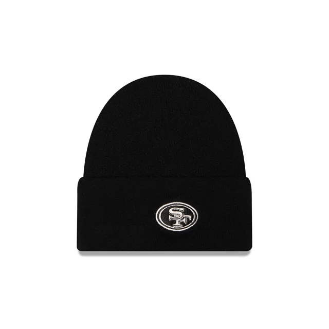 San Francisco 49ers Bonnet en tricot sans revers en cachemire noir