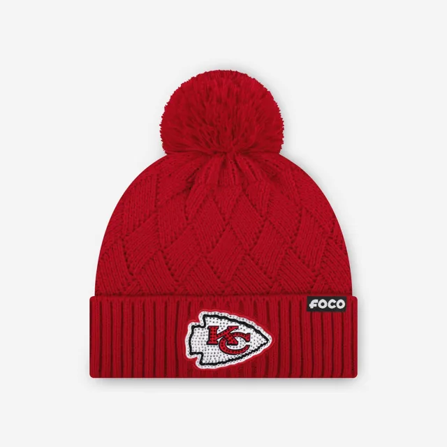 Kansas City Chiefs Bonnet croisé avec logo principal en strass