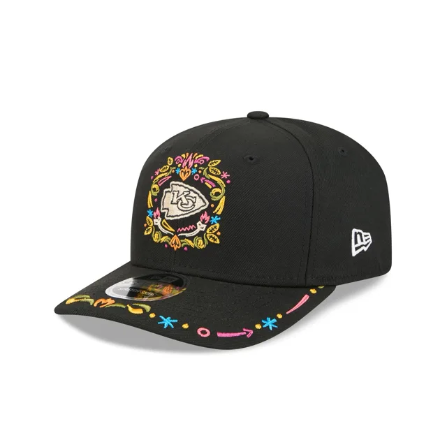 Kansas City Chiefs Chapeau extensible noir Color Pop 9SEVENTY