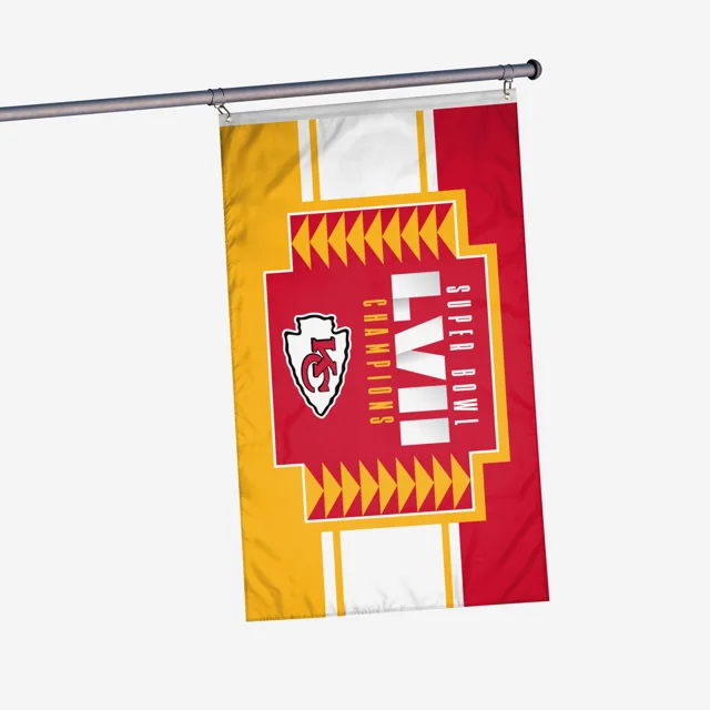 Kansas City Chiefs Drapeau horizontal des champions du Super Bowl LVII