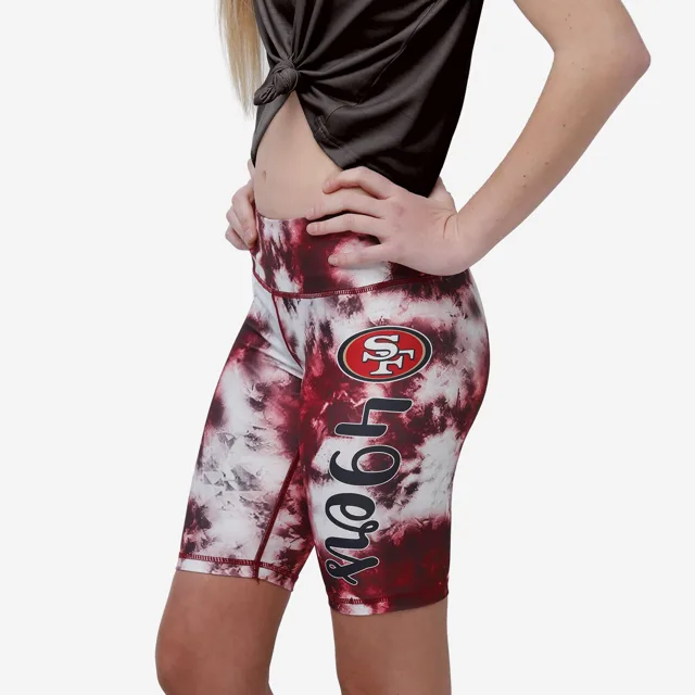 San Francisco 49ers Short de vélo Team Color Tie-Dye pour femme