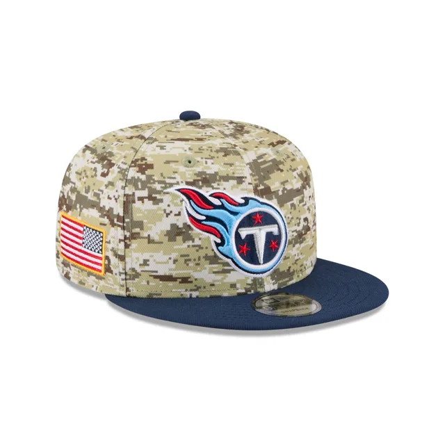 Tennessee Titans 2025 Salut au service Fan Gear 9FIFTY Snapback Hat