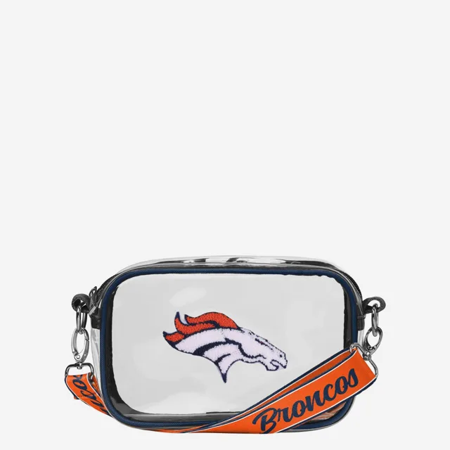 Denver Broncos Sac à bandoulière transparent avec logo chenille