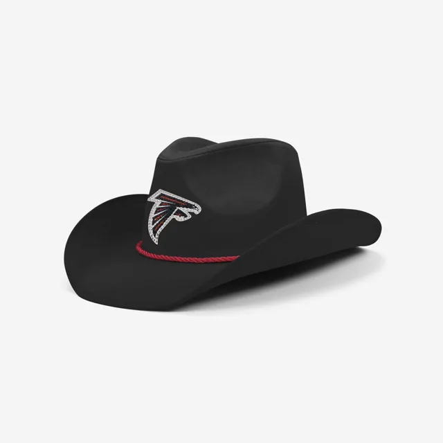 Atlanta Falcons Chapeau de cowboy avec logo en strass noir