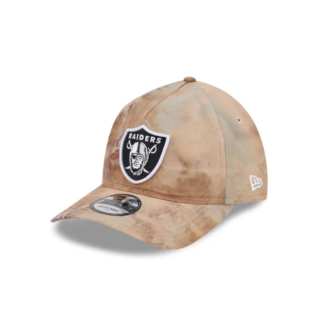 Las Vegas Raiders Chapeau réglable en nylon lavé marron 9TWENTY A-Frame