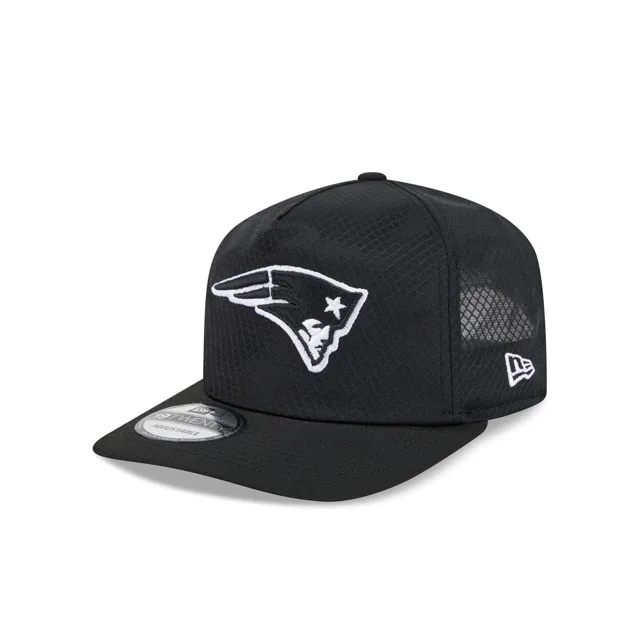 New England Patriots Casquette de camionneur en maille noire et blanche 19TWENTY