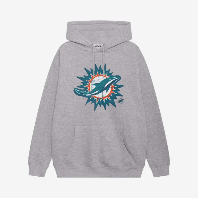 Miami Dolphins Sweat à capuche avec logo rivet