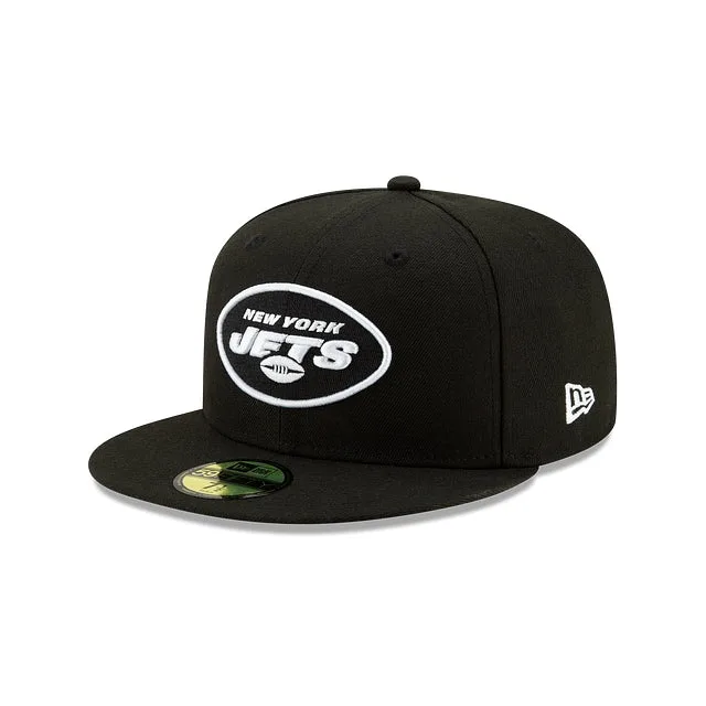 New York Jets Chapeau ajusté 59FIFTY noir et blanc