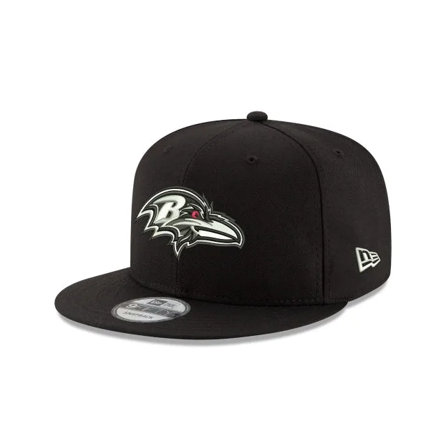 Baltimore Ravens Casquette Snapback 9FIFTY noire et blanche