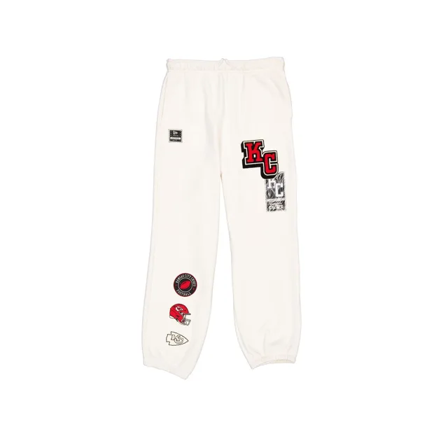 Kansas City Chiefs Pantalon de survêtement universitaire blanc chromé pour femmes
