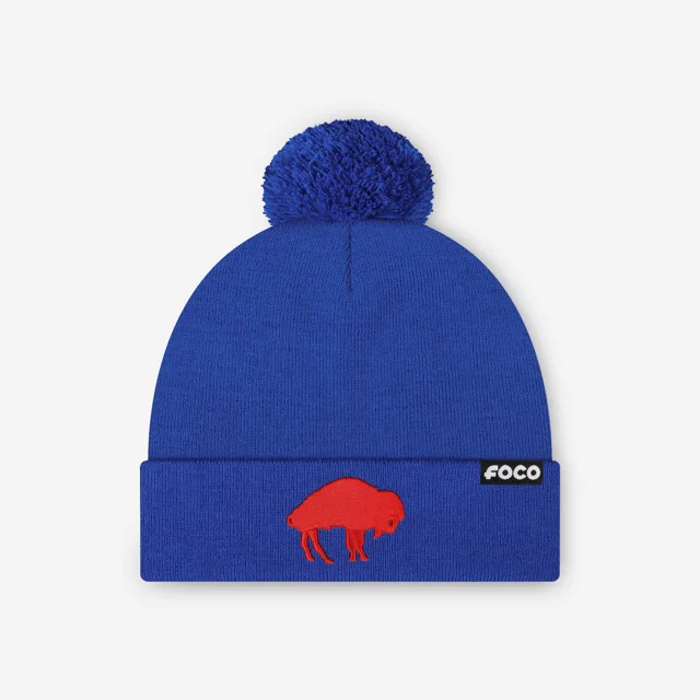 Bonnet à pompon basique avec logo rétro Buffalo Bills