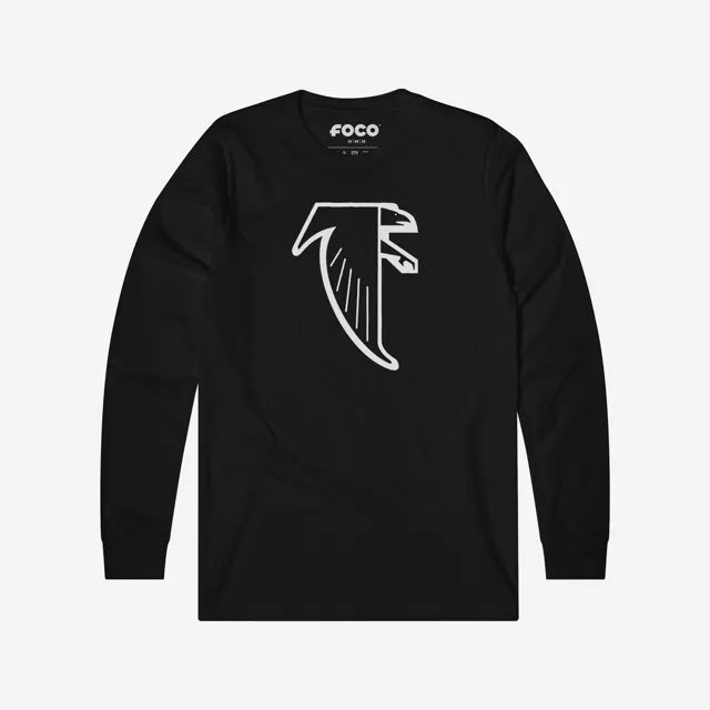 Atlanta Falcons 1990 T-shirt à manches longues avec logo rétro