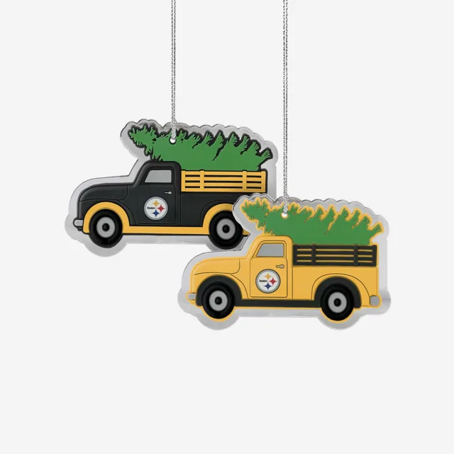 Pittsburgh Steelers Lot de 2 décorations de camion plates en métal