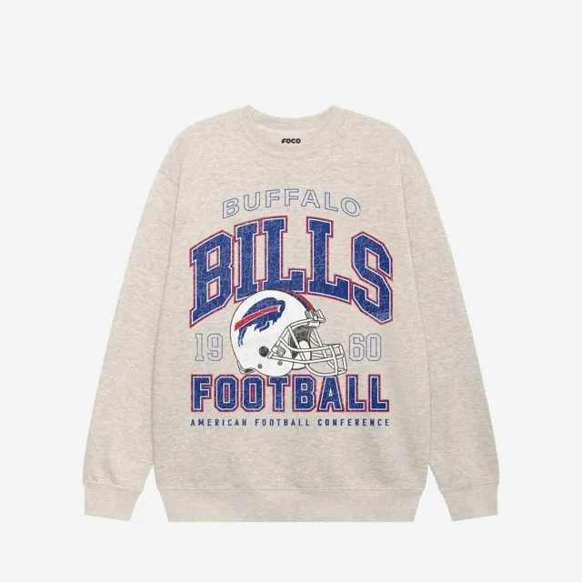 Sweat-shirt universitaire à col rond Buffalo Bills