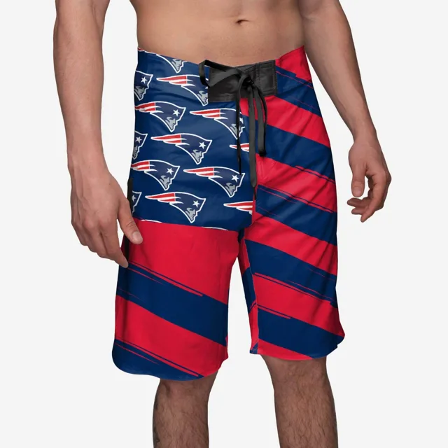 New England Patriots Boardshort à drapeau diagonal