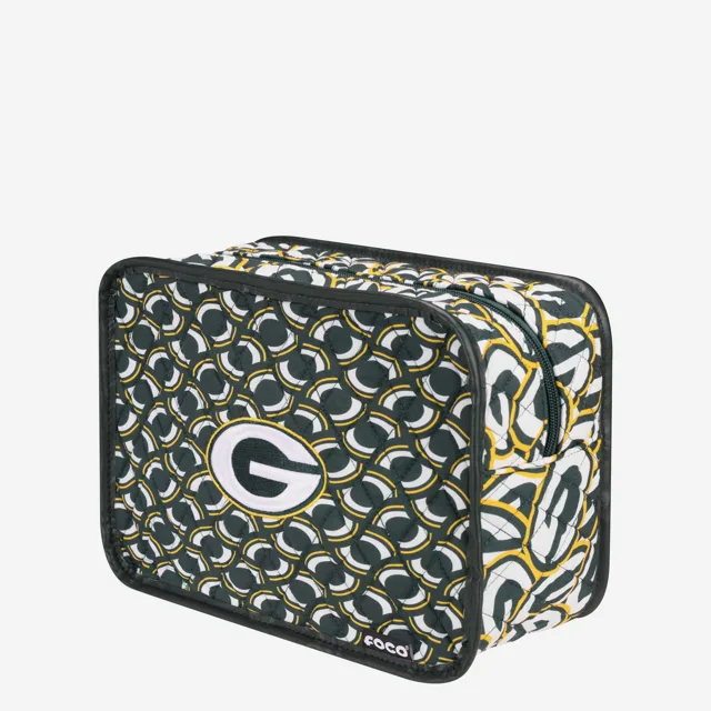 Trousse à maquillage imprimée matelassée Green Bay Packers