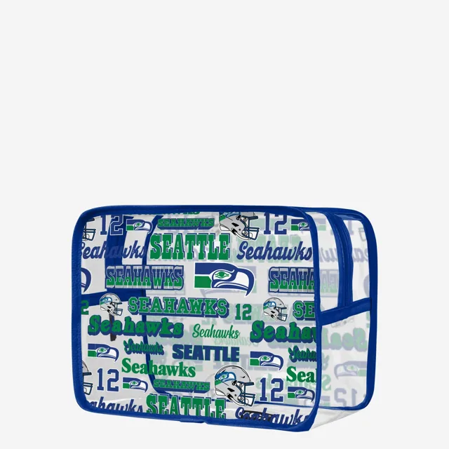 Seattle Seahawks Répéter Trousse à maquillage transparente à imprimé rétro