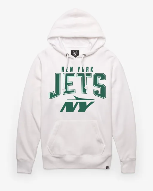 New York Jets ÉLÉMENTS DE L'ÉQUIPE ARCH '47 HEADLINE HOOD