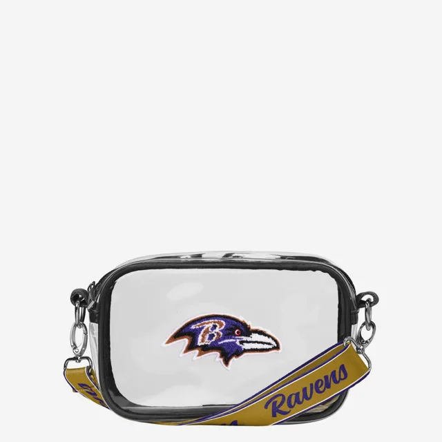 Baltimore Ravens Sac à bandoulière transparent avec logo chenille
