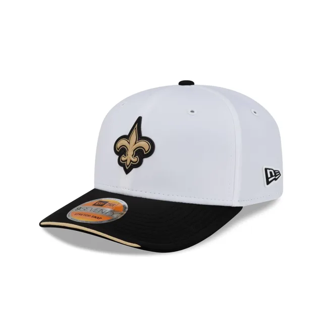 New Orleans Saints 2026 Sideline Blanc 9SEVENTY Chapeau extensible à bouton-pression
