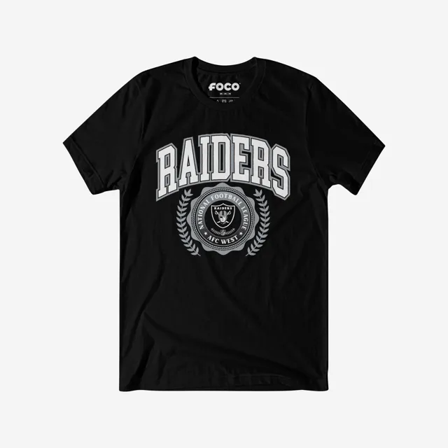 T-shirt à écusson de l'équipe Las Vegas Raiders