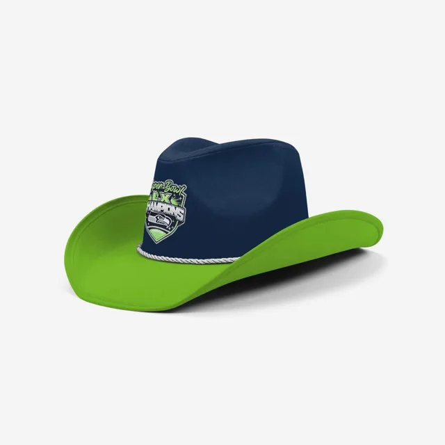 Seattle Seahawks Chapeau de cowboy bicolore Super Bowl LX Champions