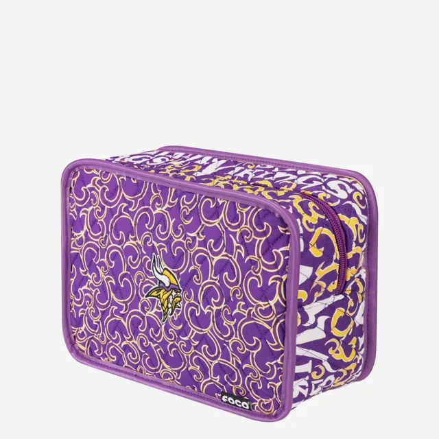 Trousse à maquillage imprimée matelassée Minnesota Vikings