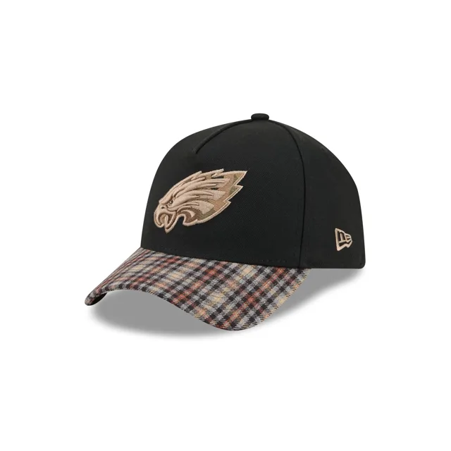 Philadelphia Eagles Chapeau ajusté à visière à carreaux d'automne 59FORTY A-Frame