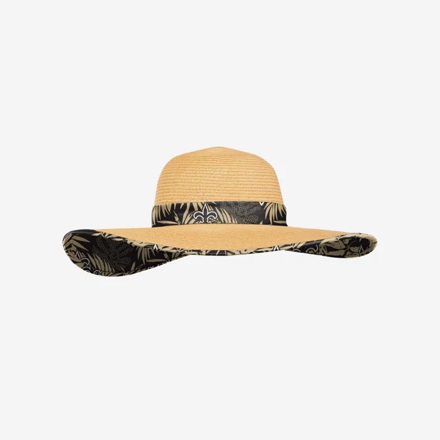 New Orleans Saints Chapeau de Paille Floral pour Femme