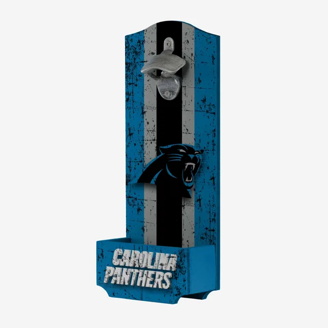 Carolina Panthers Panneau ouvre-bouteille en bois