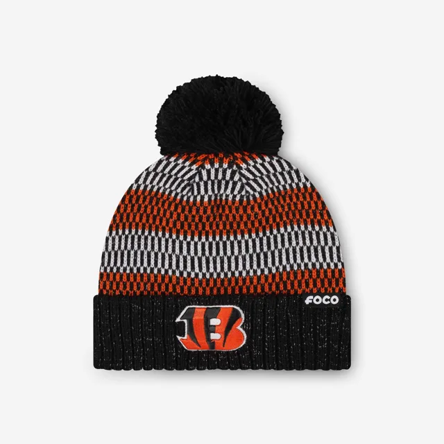 Cincinnati Bengals Bonnet à pompon en fil métallique pour femme