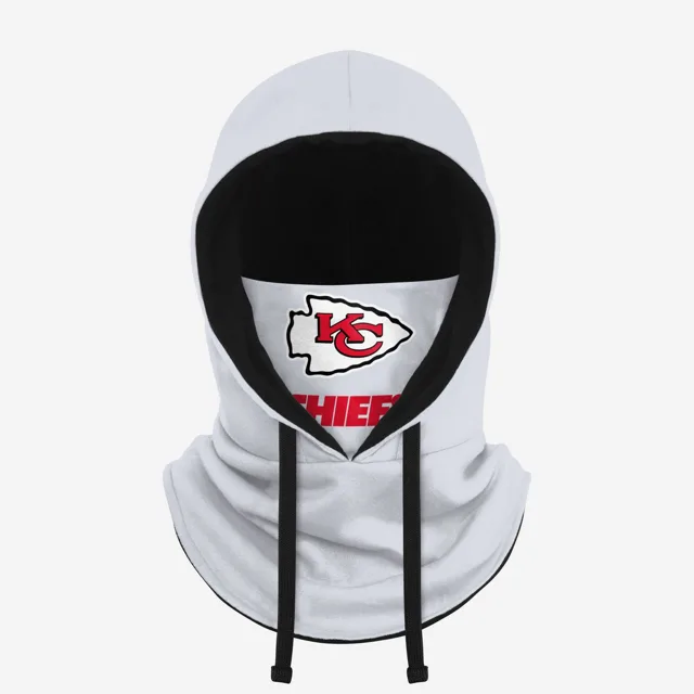Kansas City Chiefs Guêtre à capuche blanche avec cordon de serrage