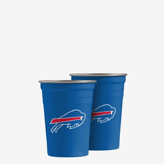 Buffalo Bills Lot de 2 gobelets réutilisables en acier inoxydable de 16 oz