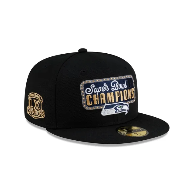 Seattle Seahawks Super Bowl LX Champions Noir et Or 59FIFTY Casquette ajustée