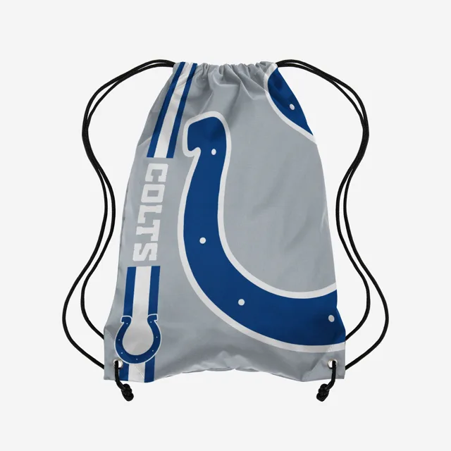 Indianapolis Colts Sac à dos à cordon de serrage avec grand logo de couleur alternative gris