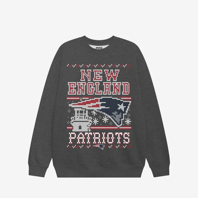 New England Patriots Sweat-shirt à col rond des fêtes