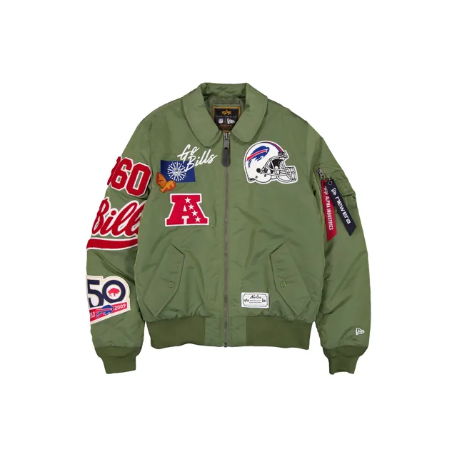 Veste de vol Alpha Industries x Buffalo Bills Sage Green MA-1