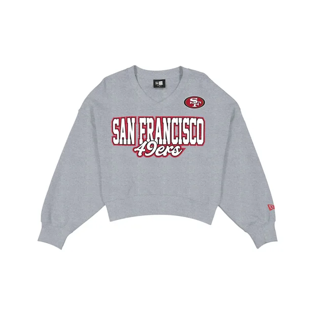 San Francisco 49ers Col rond pailleté gris chiné pour femme