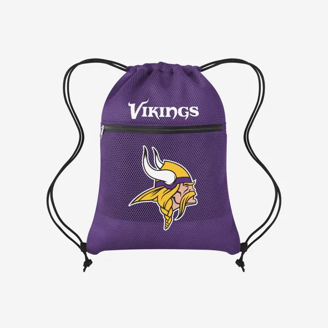 Minnesota Vikings Sac à dos avec cordon de serrage et poche en filet