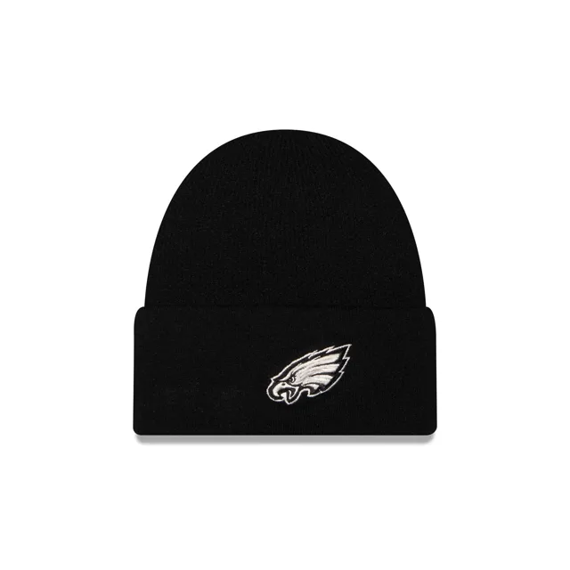 Philadelphia Eagles Bonnet en tricot sans revers en cachemire noir