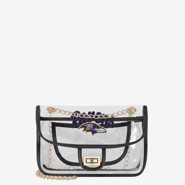 Baltimore Ravens Sac à bandoulière transparent avec chaîne