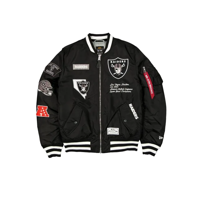 Alpha Industries x Las Vegas Raiders Blouson aviateur MA-1 noir