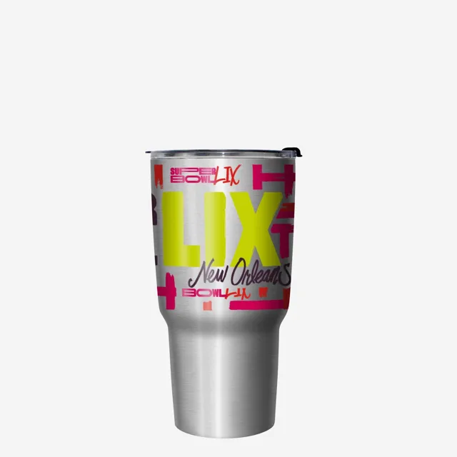 Gobelet en acier inoxydable Super Bowl LIX Argent 27 oz